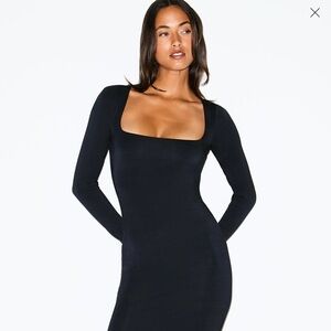 SKIMS LONG SLEEVE MINI DRESS